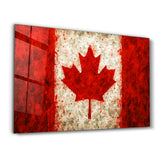 Canadian Flag Splash | Glass Wall Art
