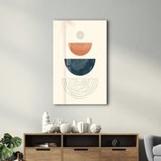Color Stacked Abstract Forms - Glass Wall Art