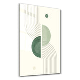 Curved Motion with Layered Circles | Glass Wall Art