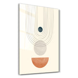 Descending Arches with Earthy Shapes | Glass Wall Art
