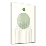 Elevated Orb & Arched Lines | Glass Wall Art