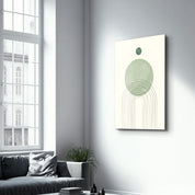 Elevated Orb & Arched Lines - Glass Wall Art