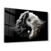 Equilibrium Ignited – Yin Yang in Motion - Glass Wall Art