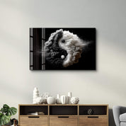 Equilibrium Ignited – Yin Yang in Motion - Glass Wall Art