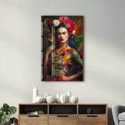 Frida’s Bloom by Mr. Pablo Costa – Glass Wall Art