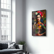 Frida’s Bloom by Mr. Pablo Costa – Glass Wall Art