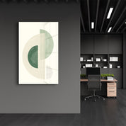 Geometric Flow Minimal Design - Glass Wall Art