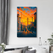 Golden Bay – Glass Wall Art by HMZ