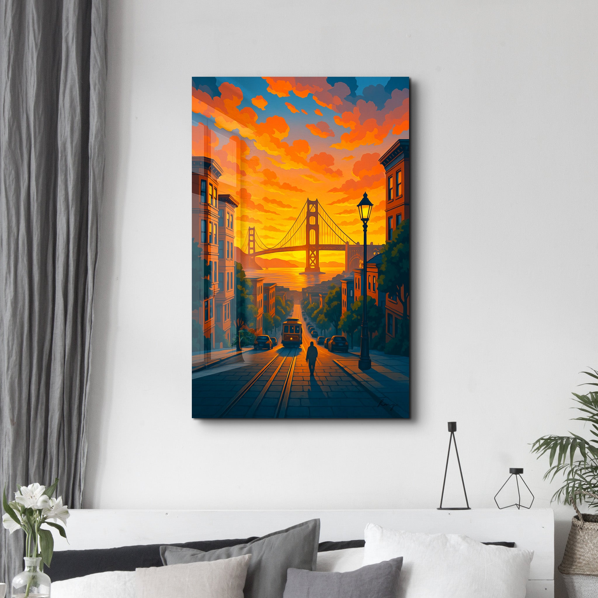 Golden Bay – Glass Wall Art by HMZ