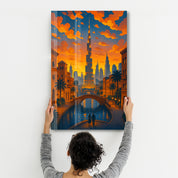 Golden Dubai – Glass Wall Art by HMZ