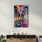 Graffiti Pup Pop – Glass Wall Art