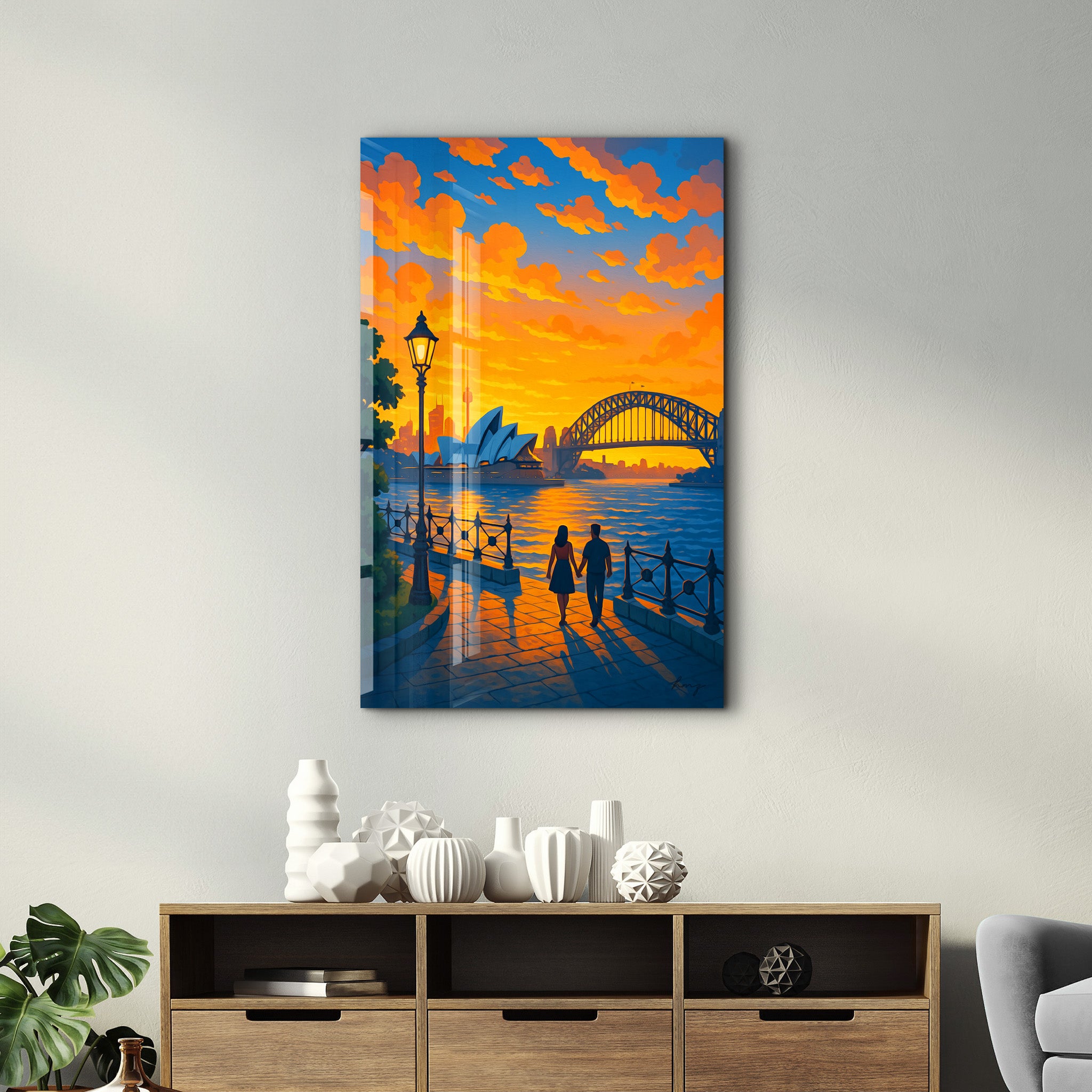 Harbour Light – Glass Wall Art by HMZ