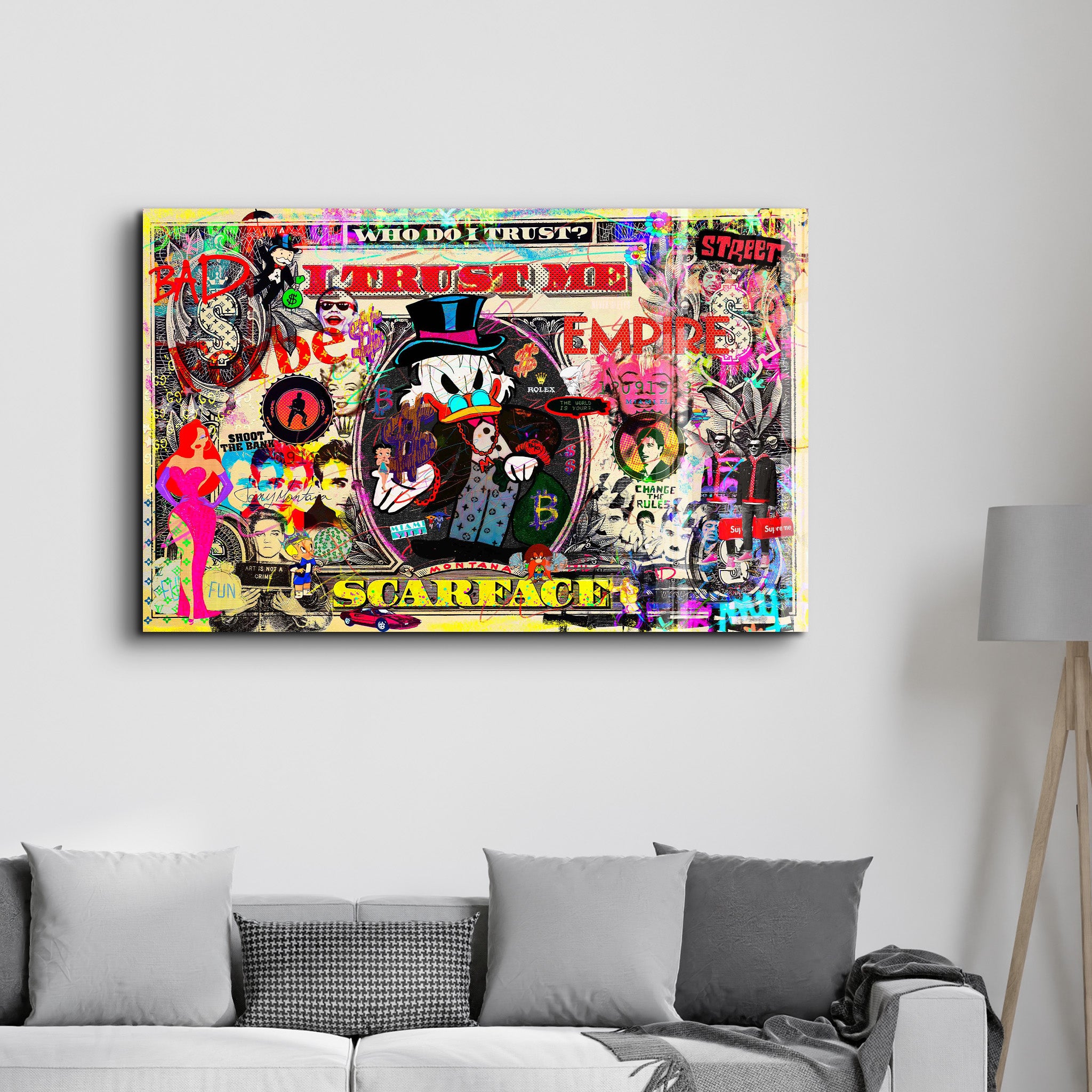 I Trust Me by Mr. Pablo Costa – Glass Wall Art