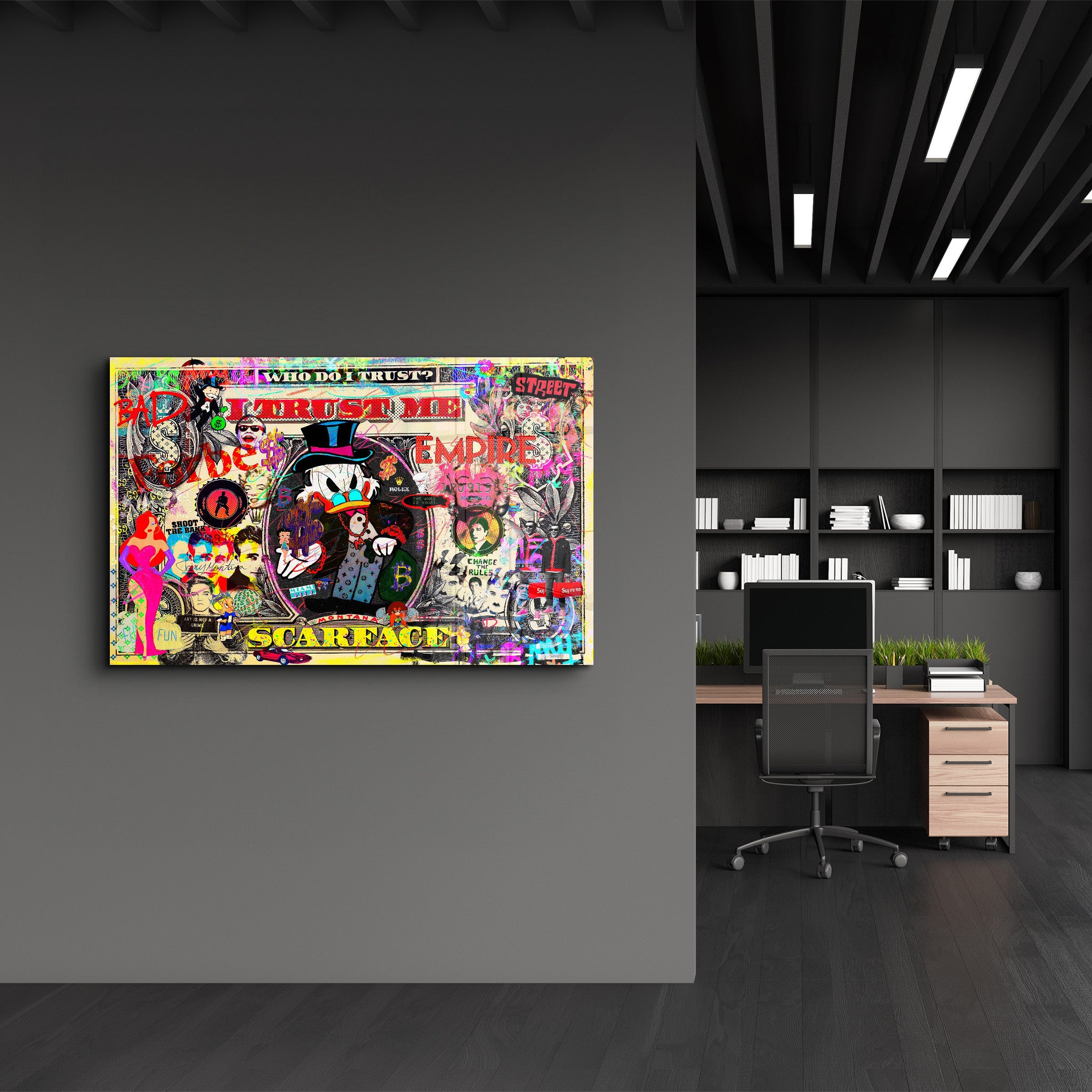 I Trust Me by Mr. Pablo Costa – Glass Wall Art