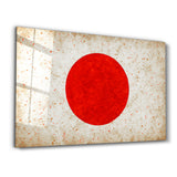Japan Flag Splash | Glass Wall Art