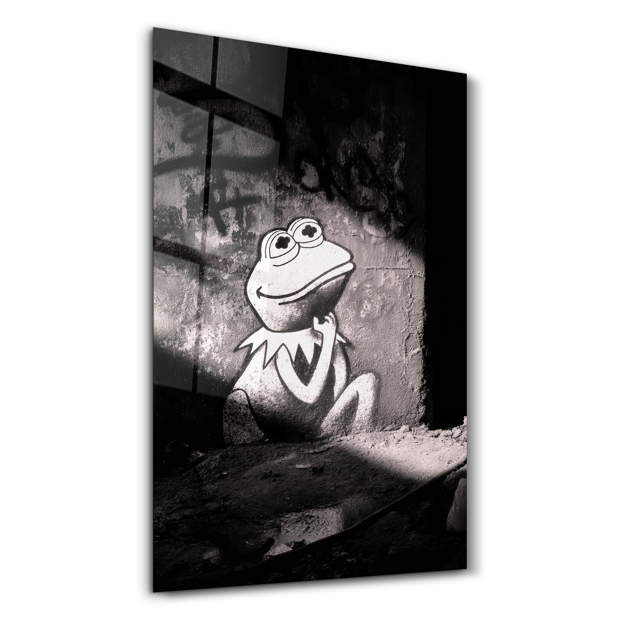 Kermit in the Shadows – Glass Wall Art