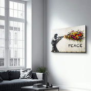Loaded with Peace - Glass Wall Art