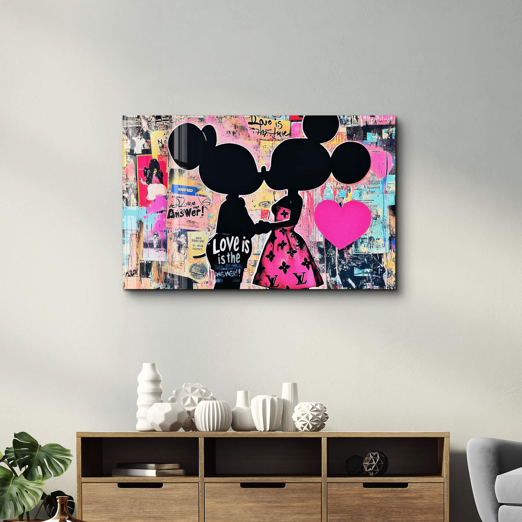 Love Is the Answer - Glass Wall Art