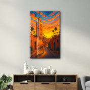 Marrakech Sunset – Glass Wall Art by HMZ