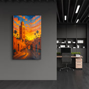 Marrakech Sunset – Glass Wall Art by HMZ