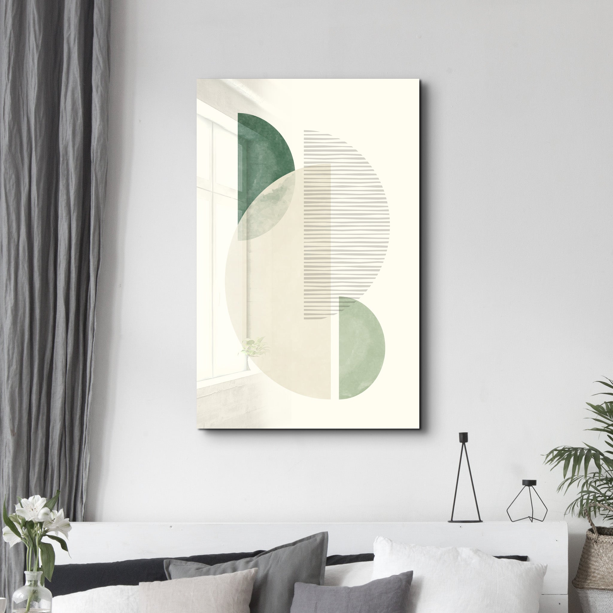 Minimal Balance Abstract Form - Glass Wall Art