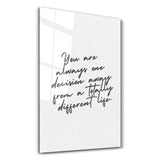 One Decision Away - Motivational Glass Wall Art