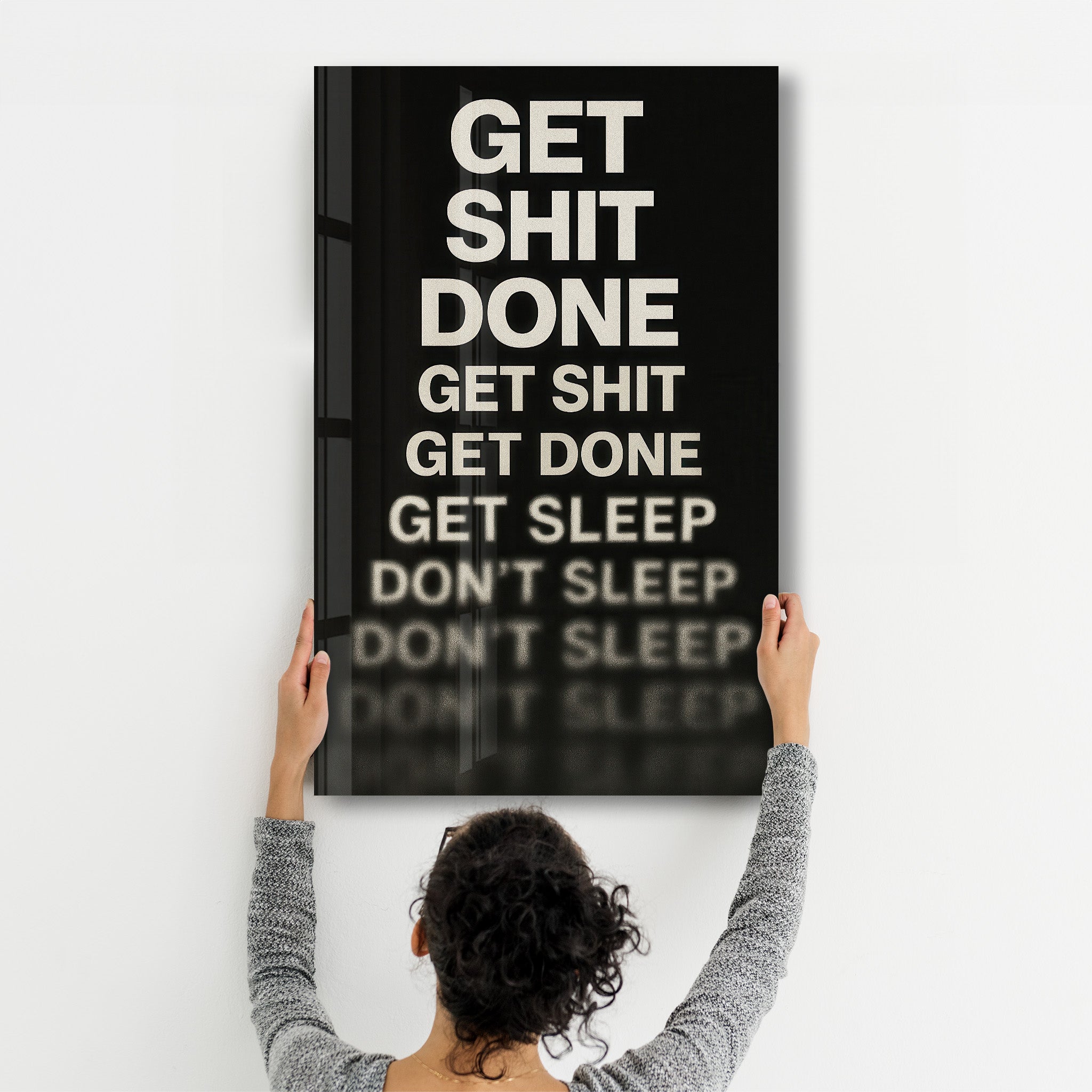 Productivity Spiral - Glass Wall Art