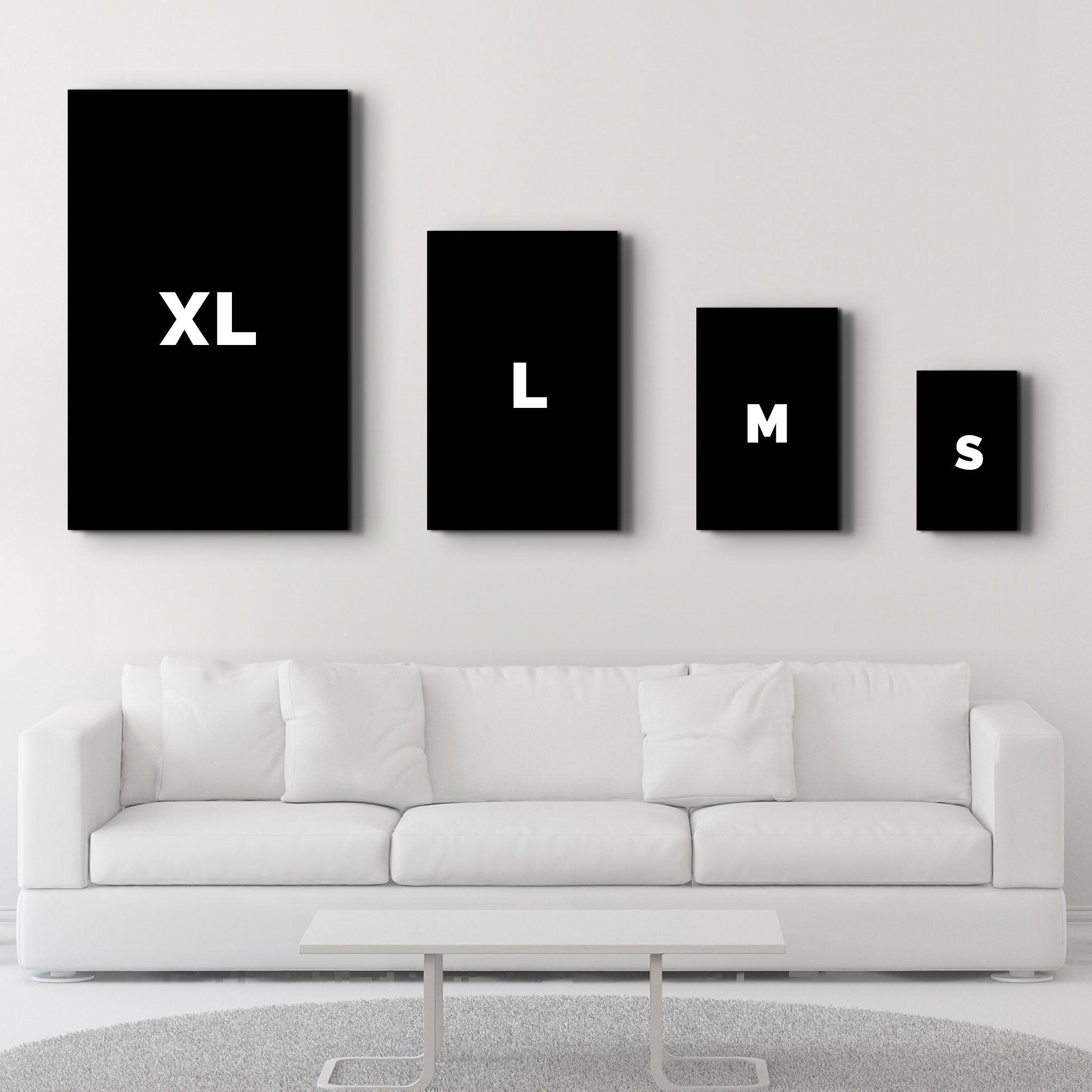Psychedelic Floral Portrait B&W | Glass Wall Art