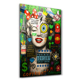 Queen of Pop Iconic Graffiti | Glass Wall Art