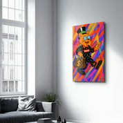 Rich Cat Energy - Hype Luxe Glass Wall Art