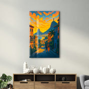Rio Sunset – Glass Wall Art by HMZ