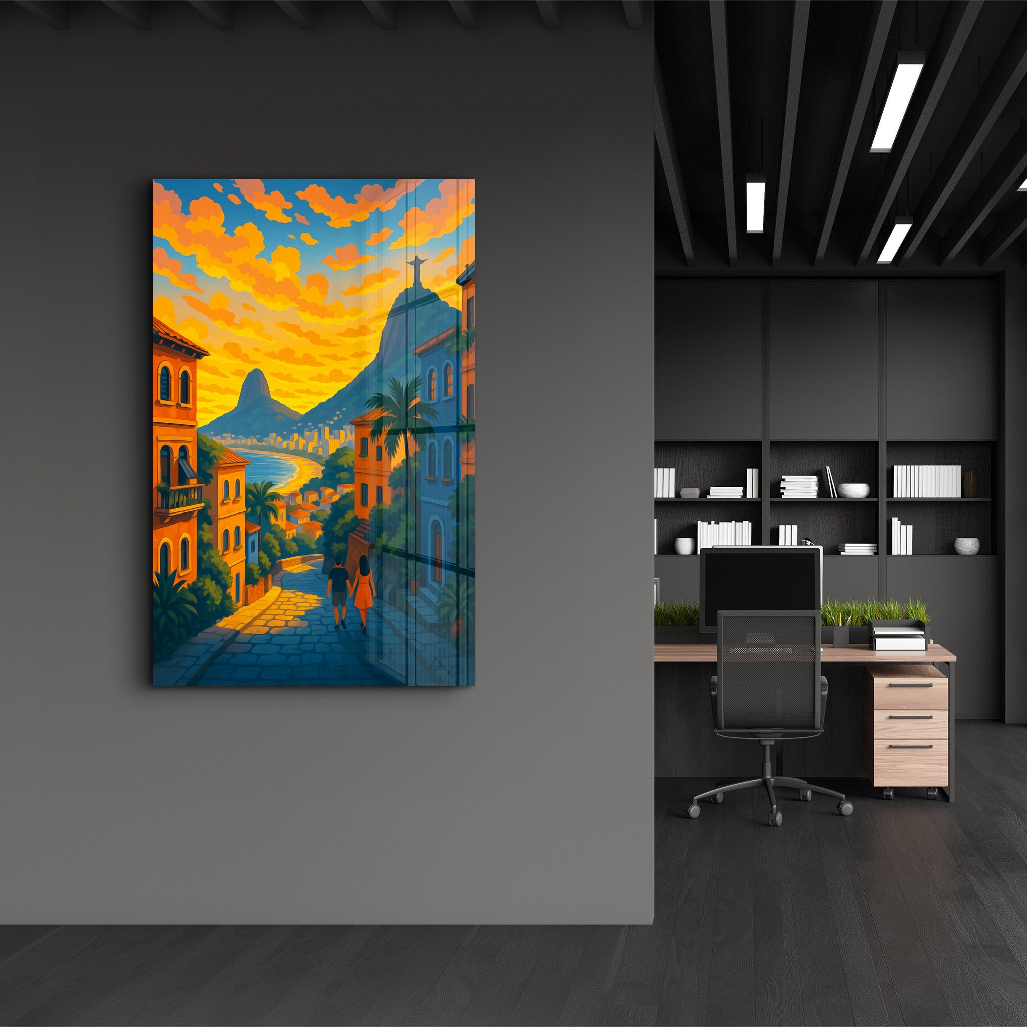 Rio Sunset – Glass Wall Art by HMZ