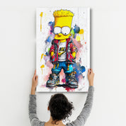 Skater Bart Vibes - Glass Wall Art