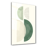 Soft Geometry Vertical Balance | Glass Wall Art