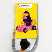 Speedy Gorilla - Glass Wall Art