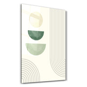 Stacked Halves & Lines Harmony - Glass Wall Art