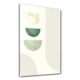 Stacked Halves & Lines Harmony | Glass Wall Art