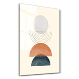 Stacked Harmony in Soft Neutrals | Glass Wall Art