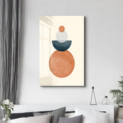 Stacked Spheres in Bold Hues - Glass Wall Art