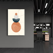 Stacked Spheres in Bold Hues - Glass Wall Art