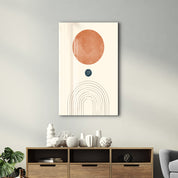 Sun & Arches Abstract Form - Glass Wall Art
