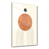 Sunrise Balance in Earth Tones | Glass Wall Art