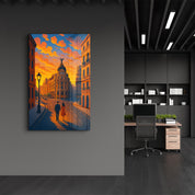 Sunset in Madrid – Glass Wall Art by HMZ