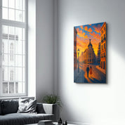 Sunset in Madrid – Glass Wall Art by HMZ