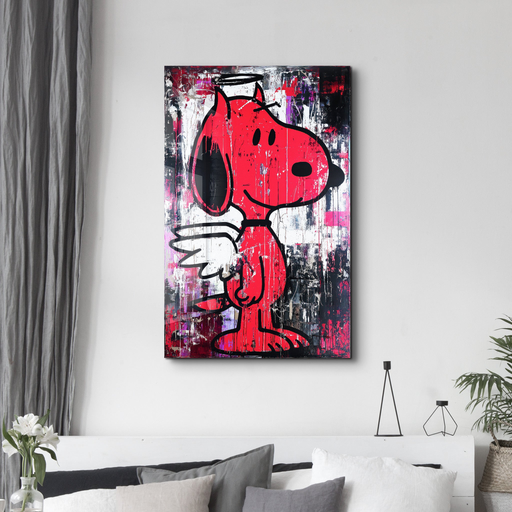 The Angel Pup – Glass Wall Art