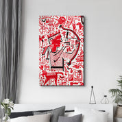 The Red Archer – Glass Wall Art