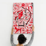 The Red Archer – Glass Wall Art