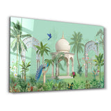 Tropical Oasis Rectangle | Glass Wall Art