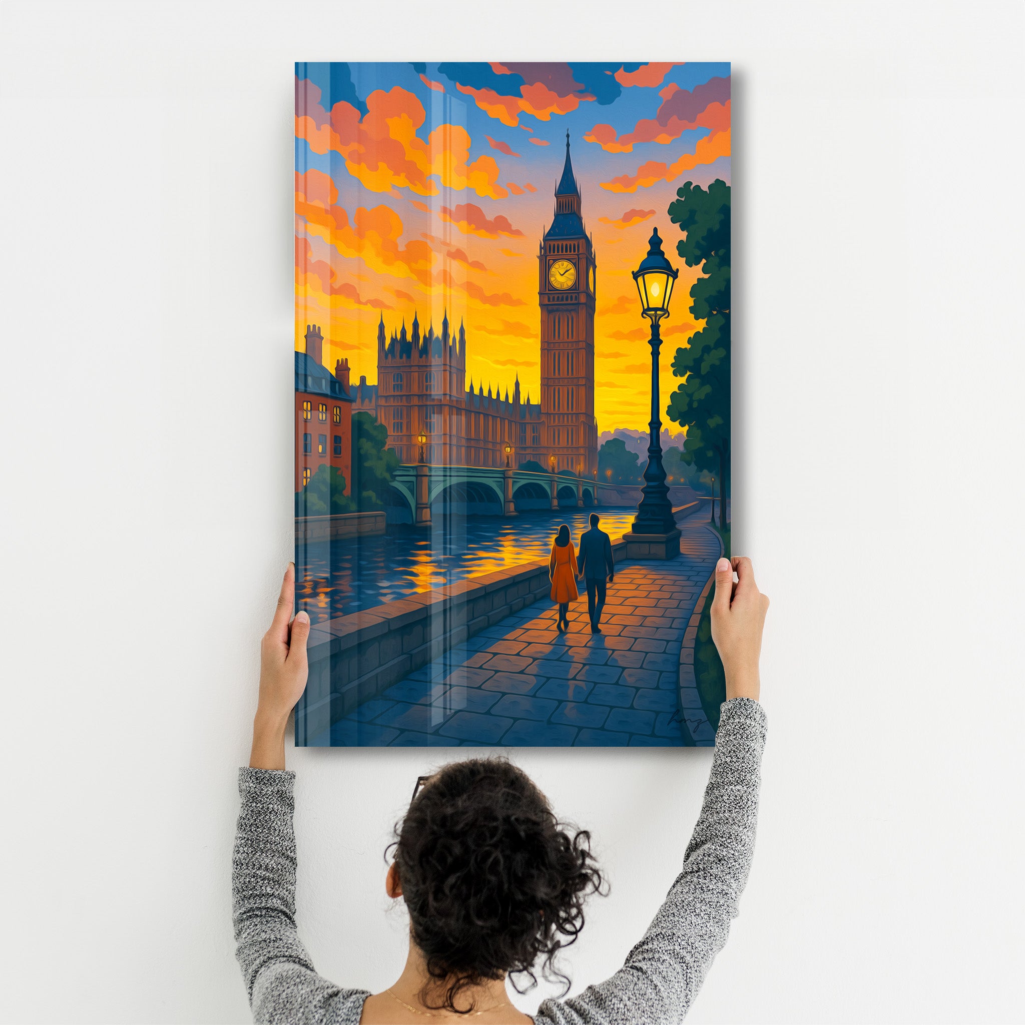 Twilight in London – Glass Wall Art by HMZ