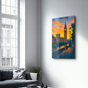 Twilight in London – Glass Wall Art by HMZ